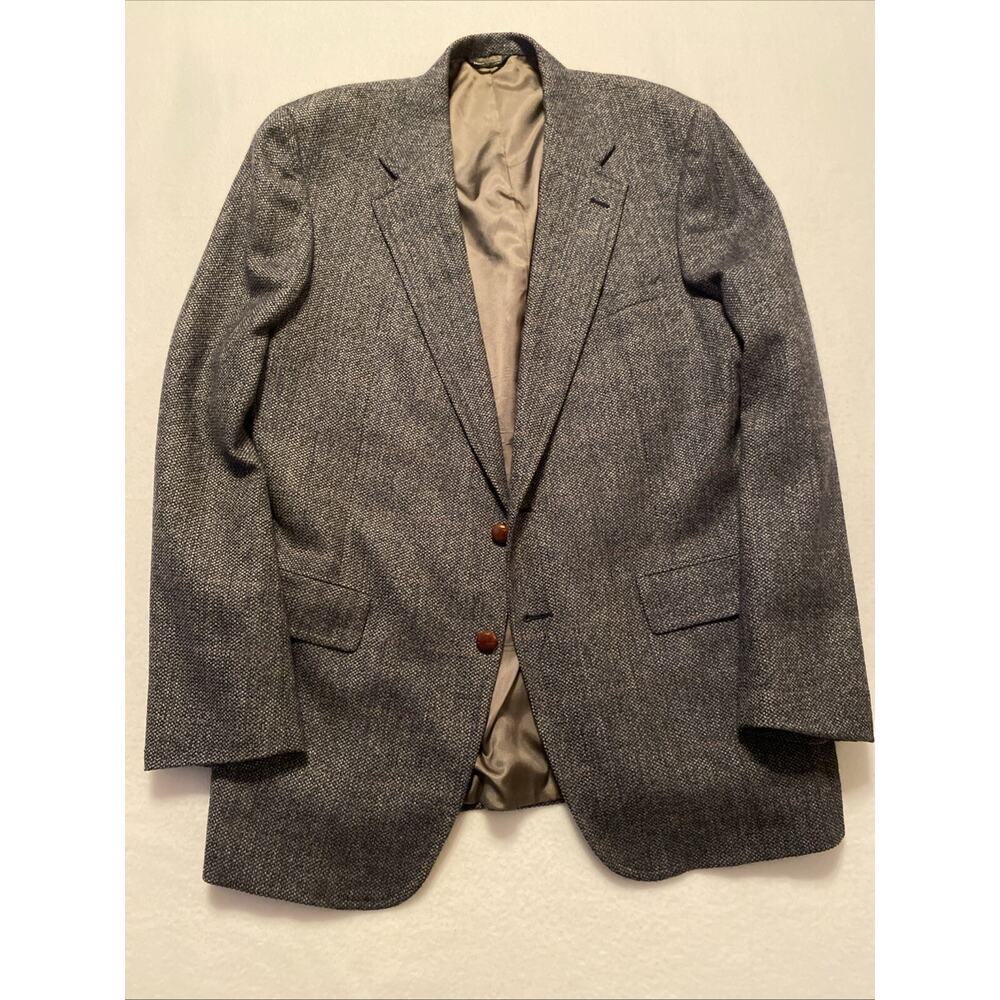 VINTAGE Tweed Ralph Lauren Nordstrom 42L Brown Blazer British Isles USA Union
